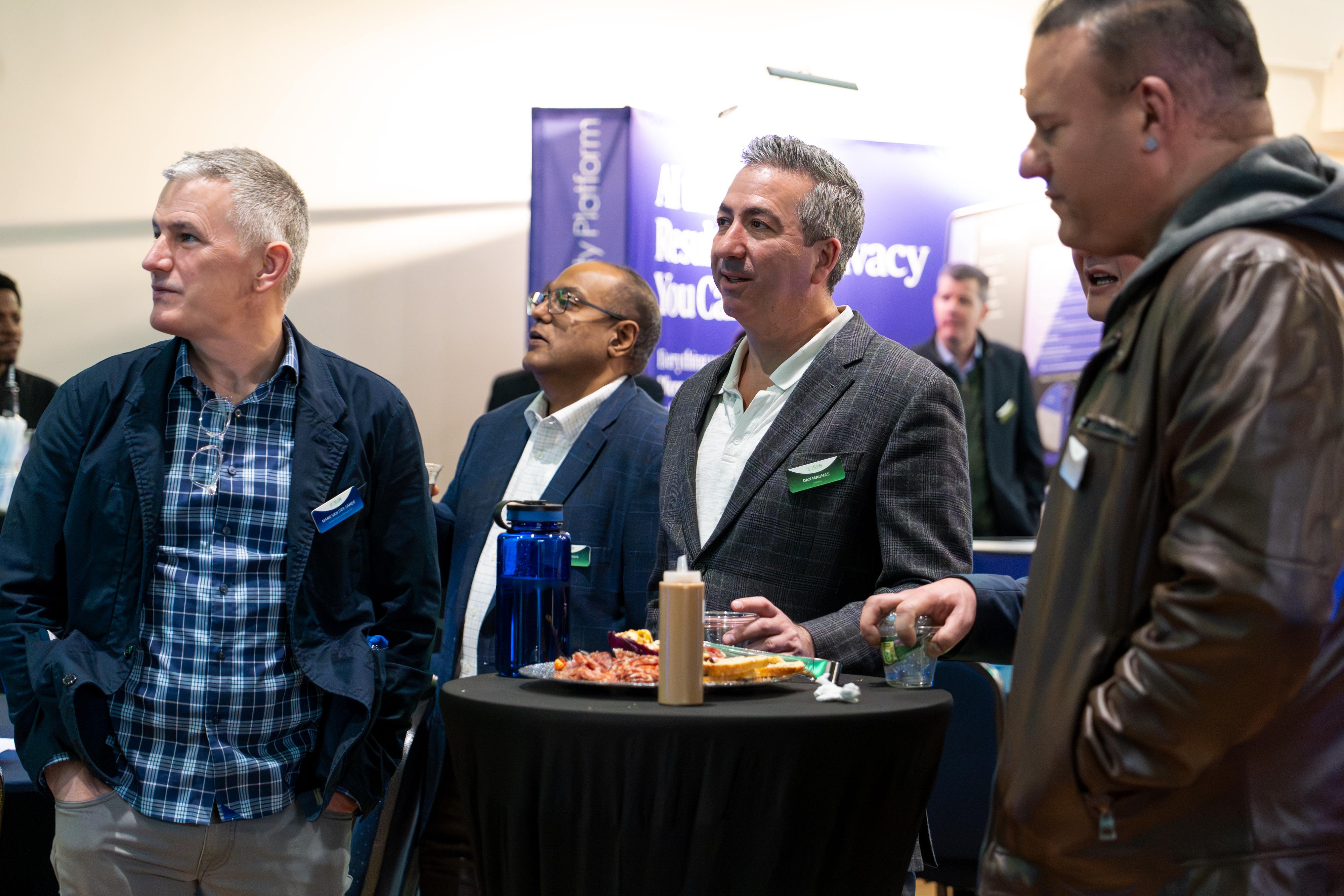 Members engaging in great content and amazing food!