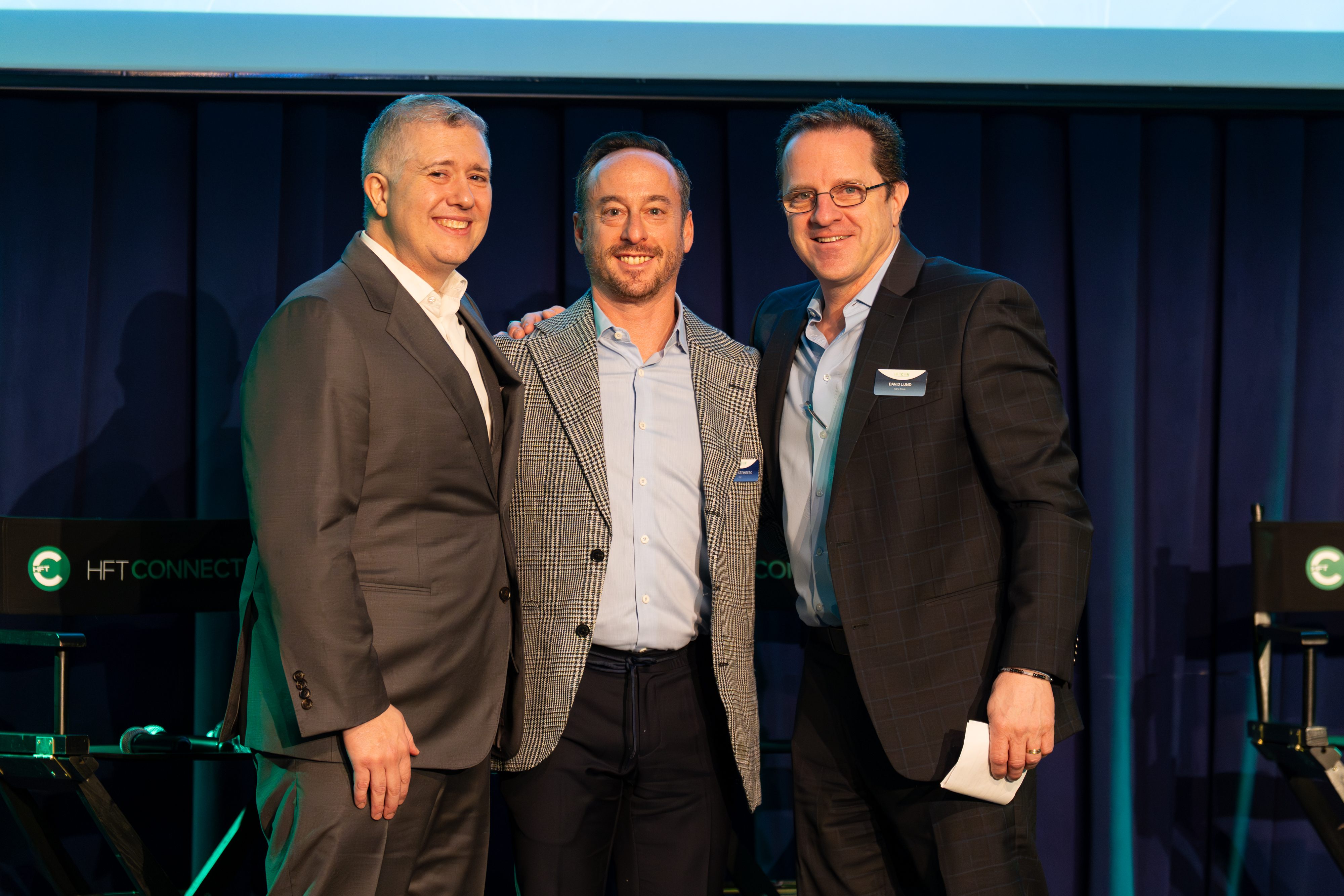 Panel From Annie Moore's to Capital Grille: The Birth of HFTC, Panelists (from left to right) Ben Saberin, Aaron Steinberg, and Dave Lund.