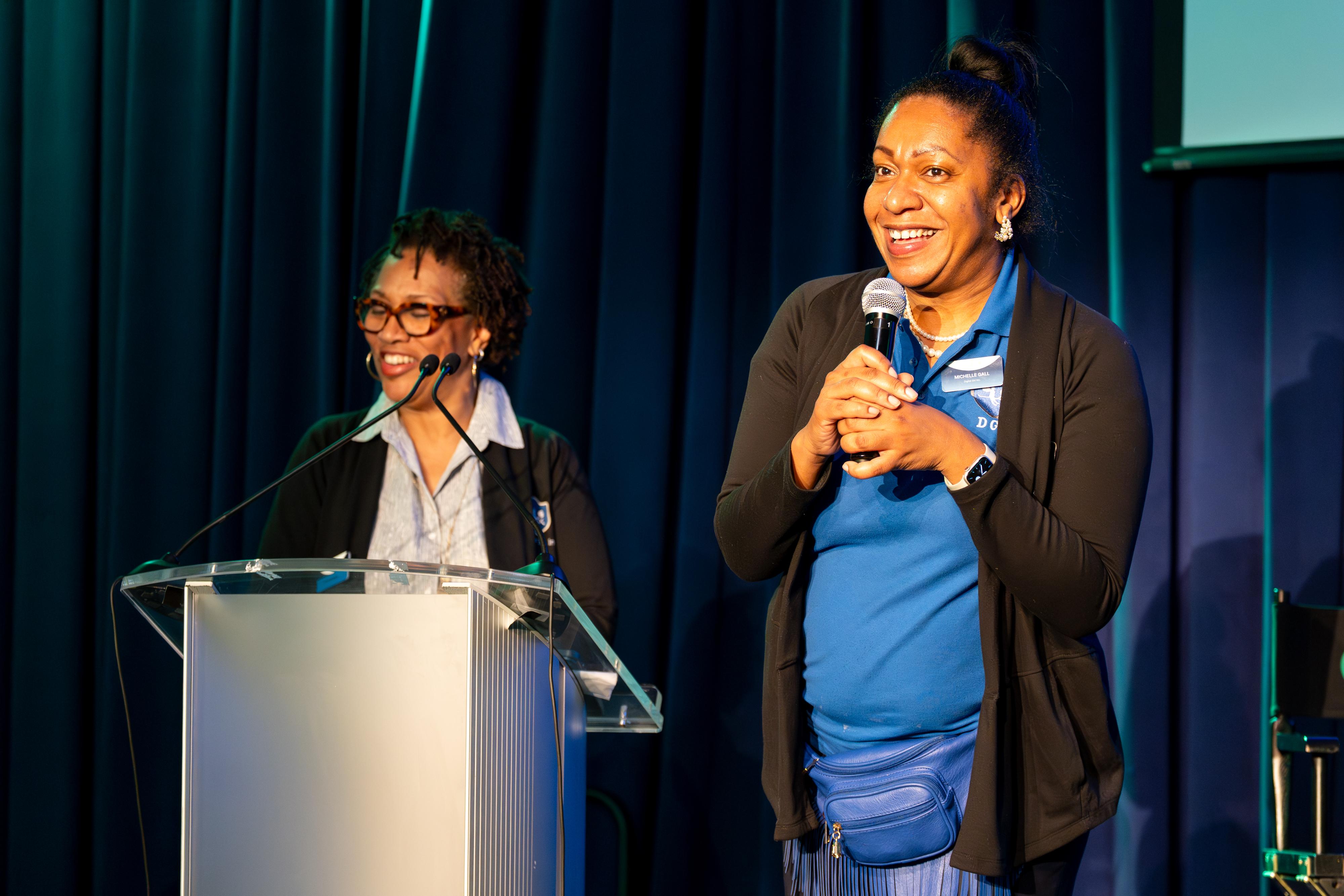 Michelle & Toni from Digital Girl Inc explaining their mission.